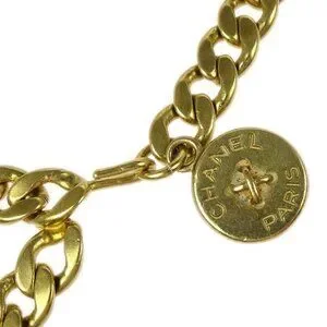 Chanel Gold Medallion Button Chain Belt 95P Small Good Chanel Gold Medallion Button Chain Belt 95P Small Good  main image 3
